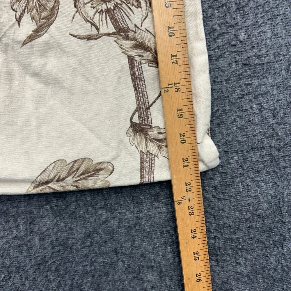 Pottery Barn Floral Bird Linen Cotton Blend Pillow Cover 24 X 24 Case Set